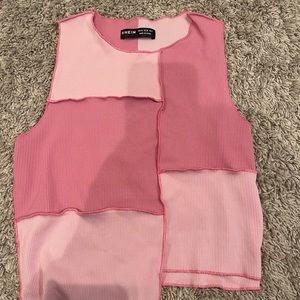 Shein Pink Colorblock Tank